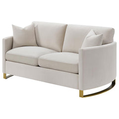 Corliss Beige Loveseat - MyWaynesHome #