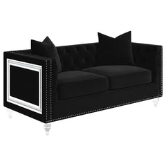 Delilah Black Loveseat - MyWaynesHome #