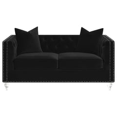 Delilah Black Loveseat - MyWaynesHome #