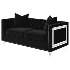 Delilah Black Loveseat - MyWaynesHome #