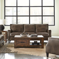 Leaton Brown Sofa - MyWaynesHome #