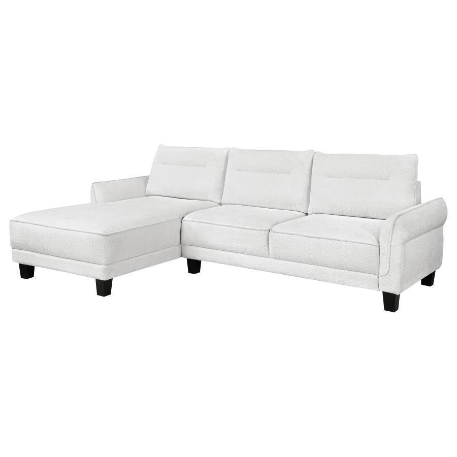 Caspian White Sectional - MyWaynesHome #