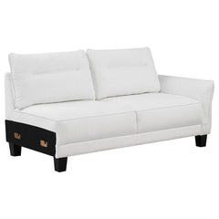Caspian White Sectional - MyWaynesHome #