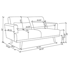 Blake Grey 2 Pc Sofa Set - MyWaynesHome #