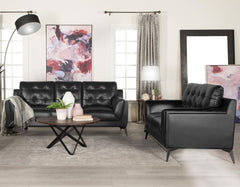 Moira Black 2 Pc Sofa Set - MyWaynesHome #