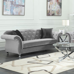 Frostine Silver Sofa - MyWaynesHome #