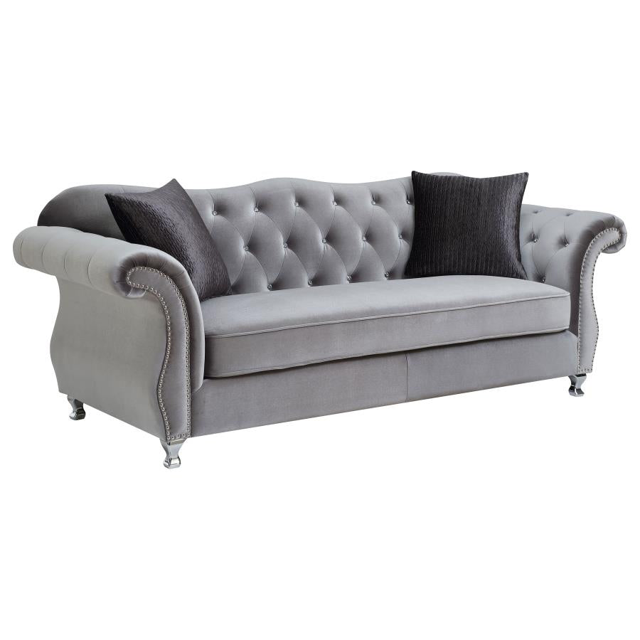 Frostine Silver Sofa - MyWaynesHome #