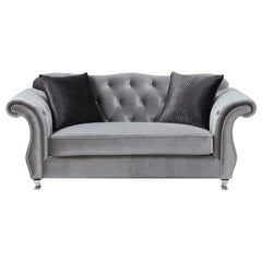 Frostine Silver Loveseat - MyWaynesHome #