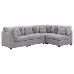 Cambria Grey 4 Pc Sectional - MyWaynesHome #