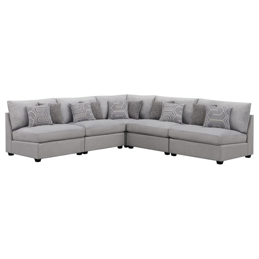 Cambria Grey 5 Pc Sectional - MyWaynesHome #