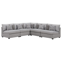 Cambria Grey 5 Pc Sectional - MyWaynesHome #