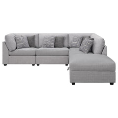 Cambria Grey 5 Pc Sectional - MyWaynesHome #