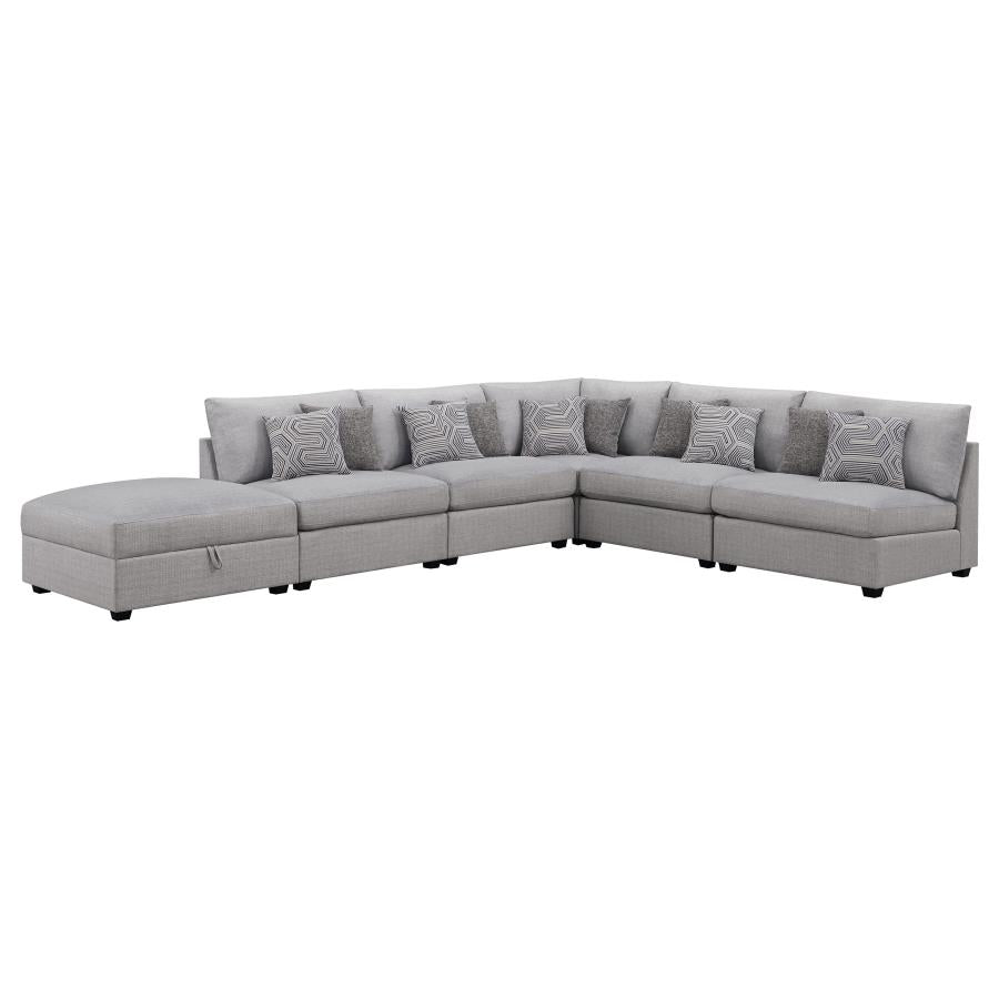 Cambria Grey 6 Pc Sectional - MyWaynesHome #
