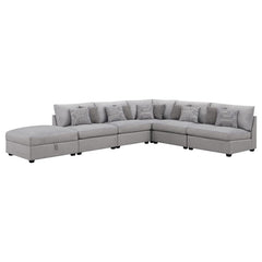 Cambria Grey 6 Pc Sectional - MyWaynesHome #