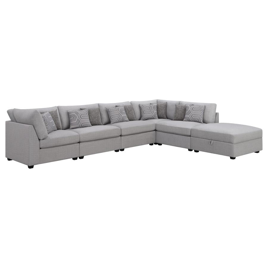 Cambria Grey 6 Pc Sectional - MyWaynesHome #