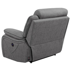 Higgins Grey Raf Power Recliner - MyWaynesHome #