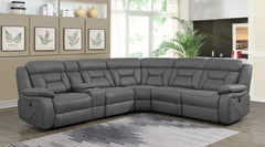 Higgins Grey 4 Pc Power Sectional - MyWaynesHome #