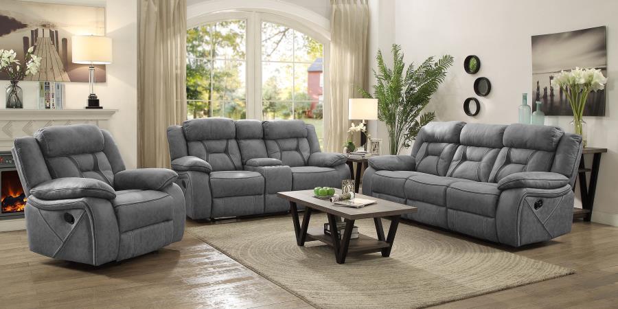 Higgins Grey 3 Pc Motion Sofa Set - MyWaynesHome #