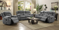 Higgins Grey 3 Pc Motion Sofa Set - MyWaynesHome #