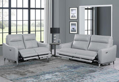 Derek Grey 2 Pc Power Sofa Set - MyWaynesHome #