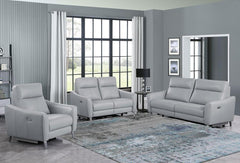 Derek Grey 3 Pc Power Sofa Set - MyWaynesHome #