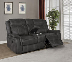 Lawrence Black Motion Loveseat - MyWaynesHome #