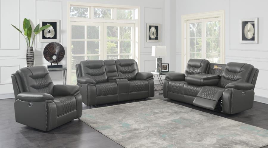 Flamenco Grey 3 Pc Power Sofa Set - MyWaynesHome #