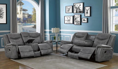 Conrad Grey 2 Pc Motion Sofa Set - MyWaynesHome #