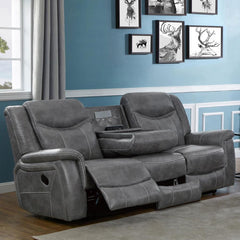Conrad Grey Motion Sofa W/ Pop Up Outlet - MyWaynesHome #