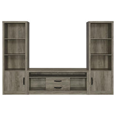 Burke Grey 3 Pc Entertainment Center - MyWaynesHome #