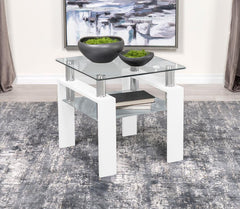 Dyer White End Table - MyWaynesHome #