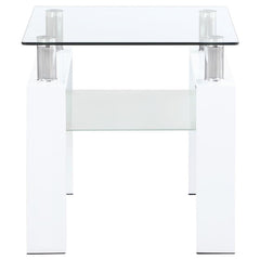 Dyer White End Table - MyWaynesHome #