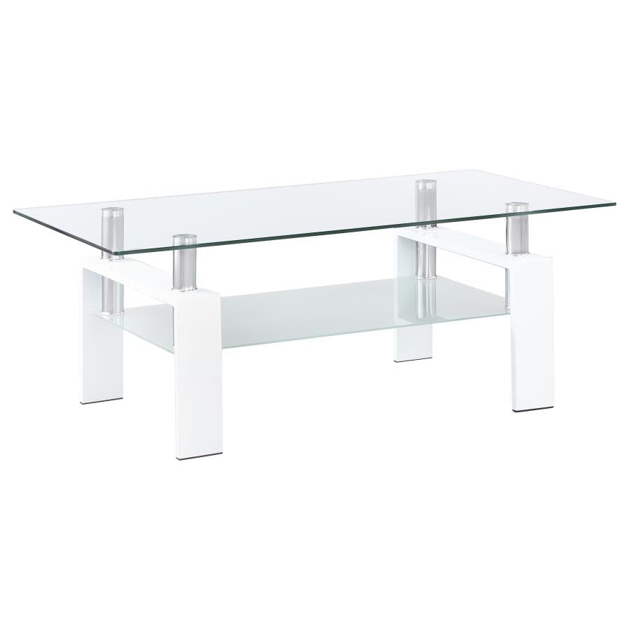 Dyer White Coffee Table - MyWaynesHome #
