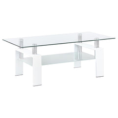 Dyer White Coffee Table - MyWaynesHome #