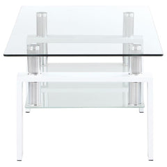 Dyer White Coffee Table - MyWaynesHome #