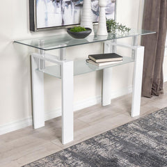 Dyer White Sofa Table - MyWaynesHome #