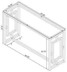 Merced Silver Sofa Table - MyWaynesHome #