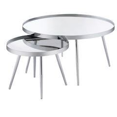 Kaelyn Silver 2 Pc Nesting Coffee Table - MyWaynesHome #