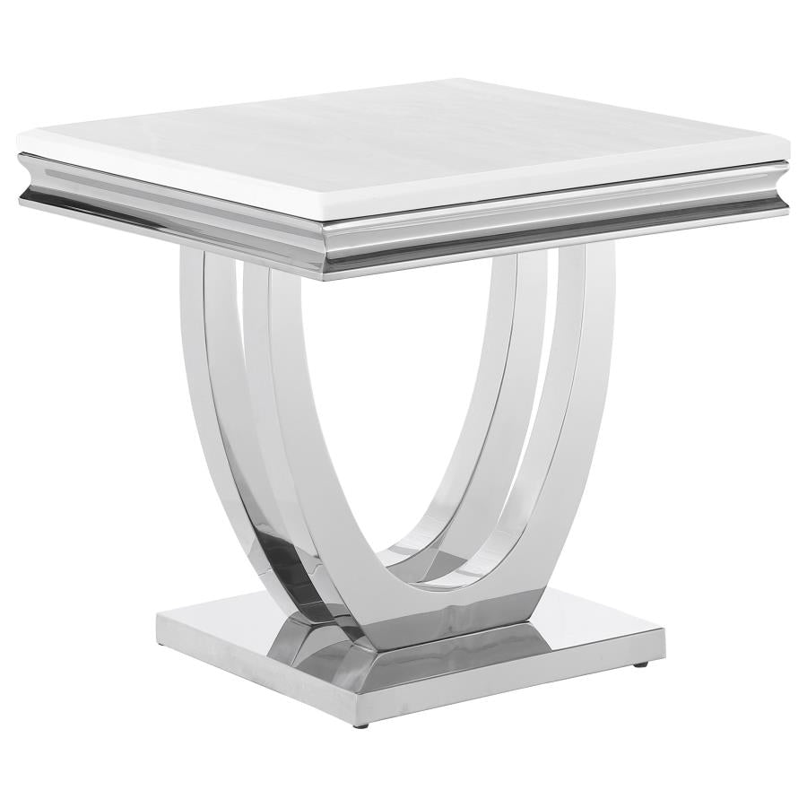 Kerwin White End Table - MyWaynesHome #