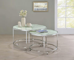 Lynn Silver 2 Pc Nesting Coffee Table - MyWaynesHome #