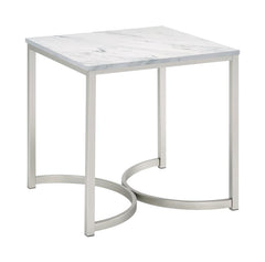 Leona White End Table - MyWaynesHome #