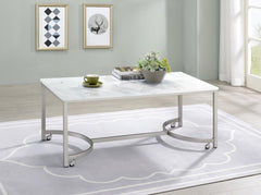 Leona White Coffee Table - MyWaynesHome #