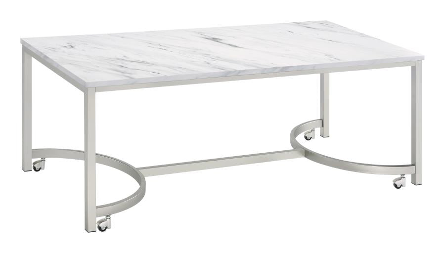 Leona White Coffee Table - MyWaynesHome #