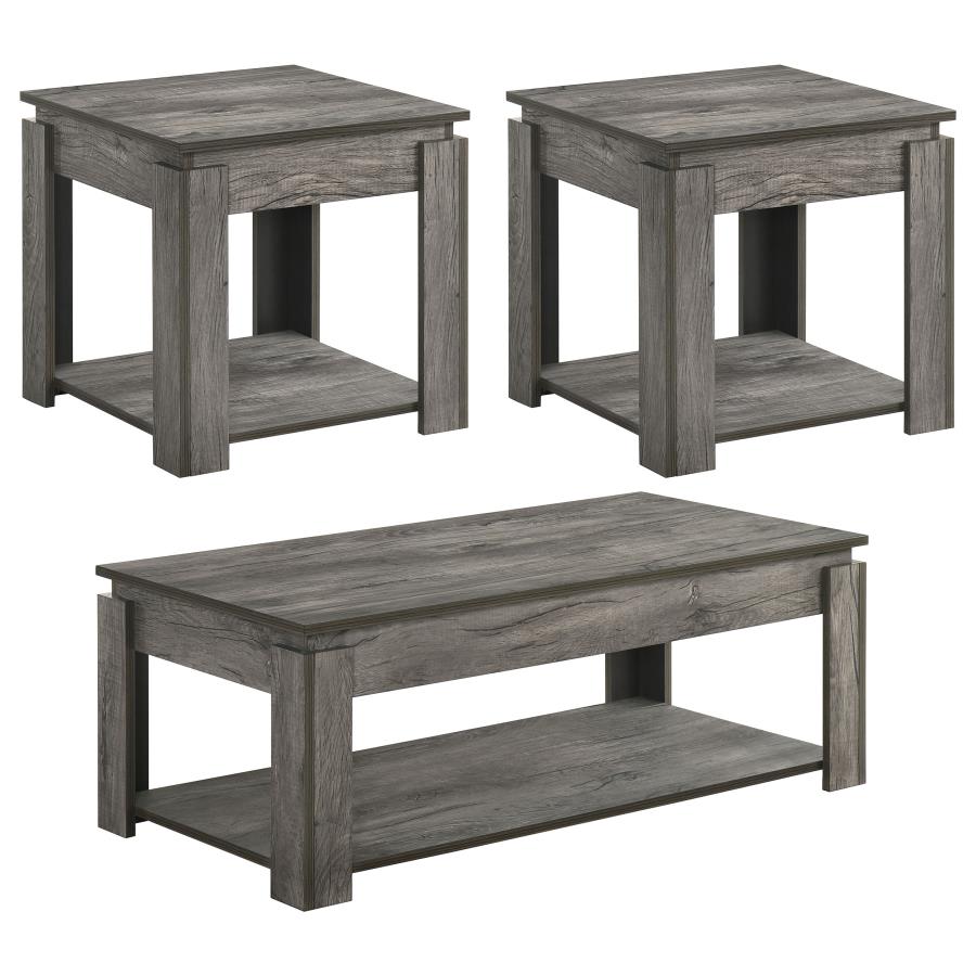 Donal Grey 3 Pc Coffee Table Set - MyWaynesHome #