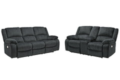 Draycoll Power Reclining Sofa and Loveseat - MyWaynesHome #
