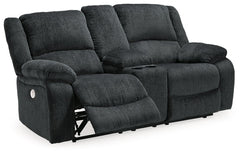 Draycoll Power Reclining Loveseat with Console - MyWaynesHome #