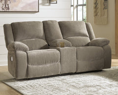 Draycoll Power Reclining Loveseat with Console - MyWaynesHome #