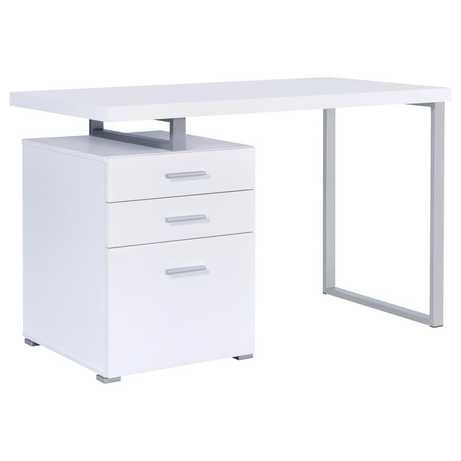 Brennan White Computer Desk - MyWaynesHome #