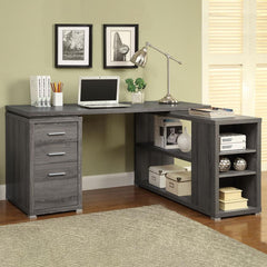 Yvette Grey L-shape Desk - MyWaynesHome #