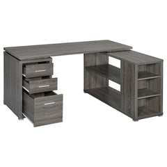 Yvette Grey L-shape Desk - MyWaynesHome #